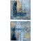 Golden Blues by Patricia Pinto 14" x 14" Canvas Wall Art (Set of 2)